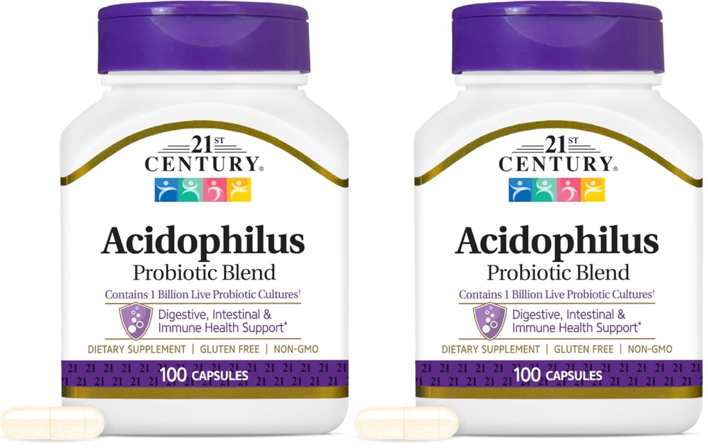21th Century Acidophilus Capsules, 100 Conde (21339) (Pack of 2)