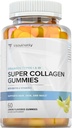 Super Collagen Gummies, Best Hydrolyzed Collagen Gummy Supplement for Women and Men, Gluten-Free, Kosher and Halal, Non-GMO, Types I y III for Skin, Joint and Gut Support, Lemon Flavor, 60 Chews