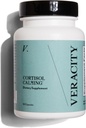 Veracidad Cortisol Calming - Estrés de Probación Clínica & Apoyo al sueño Suplemento - Reduce la tensión & mejora la claridad mental con la grasa natural de los adaptógenos - 60 cápsulas