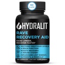 Rave Recovery Aid Vitamins After Party Relief Pills Music Festival Accessories Rave Essential No 5-HTP Supplement Electrolytes Hydration Better Mornings Serotonin Energy Hangover 120 Capsules