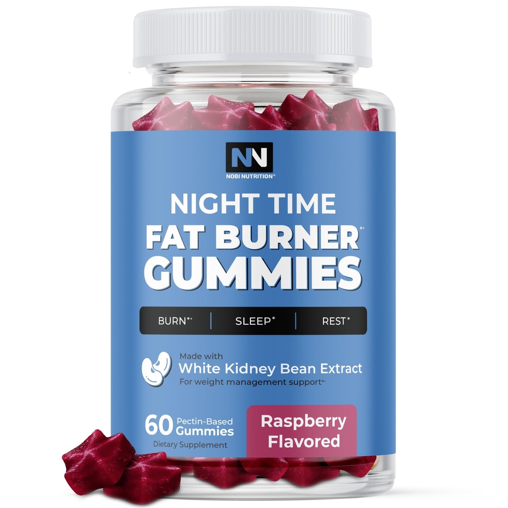 Hora de la noche Fat Burner Gummies, Apoyo al sueño " Perder peso Suplemento ← Recortar el hambre Suppressant " Metabolism Booster, Resuelto de la grasa del vientre mientras usted duerme  durable Nighttime Diet Gummies for Women " Men 60ct