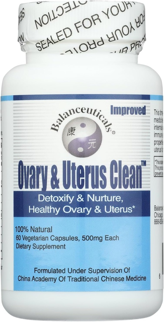 Ovary " Uterus Clean, 500 mg Dietary Suplemento cápsulas, 60-Count Bottle
