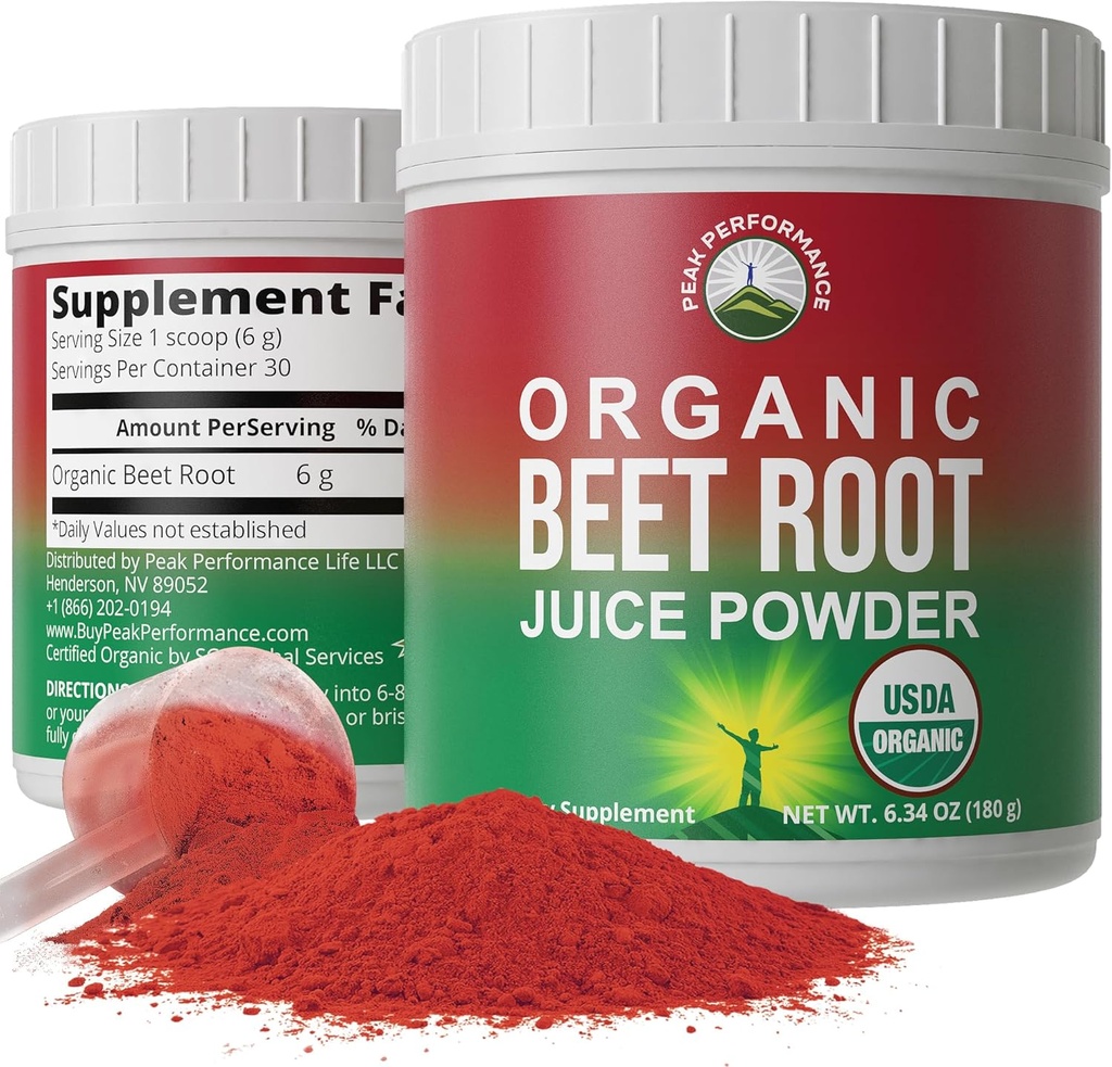 Polvo de remolacha orgánica - Ultra High Purity Super Food Beets Juice Powder. 100% Pure Nitric Oxide Boosting Beetroot Suplemento. Keto, Paleo, Rojos veganos superalimentos ricos en polifenoles