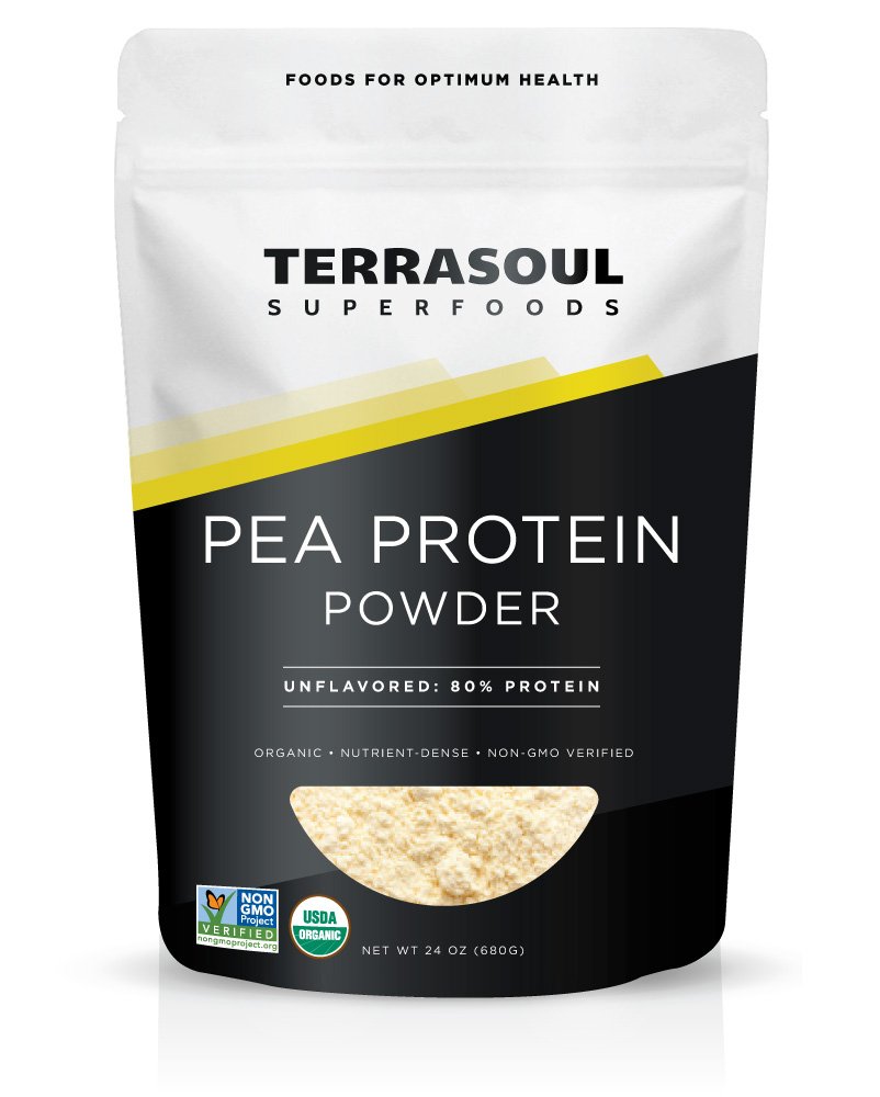Terrasoul Superfoods Organic Pea Protein (Textura Sin sabor, Smooth), 1,5 libras