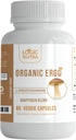 L-Ergothioneine Plus Orgánica Blend of Cordyceps Mushroom, Lion’s Mane, Reishi, Astragalus, Siberian Ginseng, Ashwagandha – 60 Caps