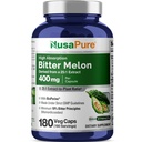 NusaPure Bitter Melon Extracto 10.000 mg 180 Vegan Caps (100% Vegetariano, No GMO, Libre de gluten, 10% Bitter Principles) Bioperina
