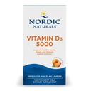 Naturales nórdicos Vitamina D3 5000, Naranja - 120 Mini geles blandos - 5000 UI Vitamina D3 - Soportes Huesos saludables, Mood &amp; Immune Función del sistema - No GMO - 120 Servimientos
