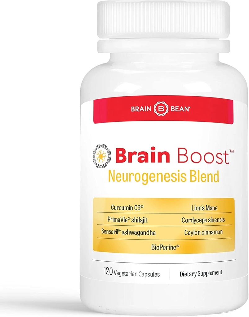 [BRSWGAQ6BNYWEA3V] Brain Boost Capsules Silencioso con Curcumin, Cordyceps, Hericium, Ceylon Cinnamon, Purified Shilajit, y Ashwagandha