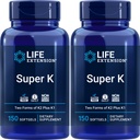 Super K, 150 Softgels (Pack of 2) con vitaminas K y K2