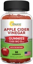 aSquared Nutrition Apple Cider Vinegar Gummies - 1500mg con The Mother - 90 ACV Gummies w/Vitamin B6 &amp; B12, Folic Acid - Vegan Gummy Suplemento alternativo a Capsules Pills & Drink