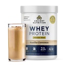 Antiguo Grass de Nutrición Fed Whey Protein + Fat Loss Blend, Vanilla Cinnamon, 23g Protein, promueve la pérdida de grasa y el metabolismo más fuerte, orgánico Regenerativo A2/A2 Milk Protein,18 Servimientos