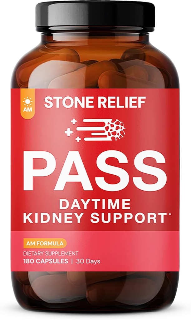 Paso – Hora del día Chanca Complejo Piedra de Piedra - Mejor Dissolver Natural para Hombres/Mujeres - Limpieza Natural del Riñón & Suplemento Detox - 180 cápsulas - 4.500 mg
