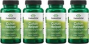 Swanson Colon Helper - promueve la salud digestiva utilizando Vervain, Goldenseal Root, Slippery Elm Bark & More - Herbal Supplement Aiding Healthy Eliminations - (60 Capsules) (4 Pack)