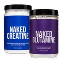 Naked Pure Micronized Creatine Monohydrate 100 Servings + 200 Servings Pure L-Glutamine Bundle: Vegan, Non-GMO, Gluten Free. Minimize Muscle Breakdown & Improve Protein Synthesis. Nothing Artificial