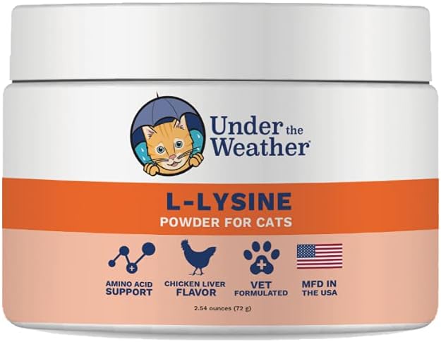 [BRSW2EIYAAFQIG3J] Bajo el Clima Pet L-lysine Powder Cat Suplemento Silencio Natural Vet Formulado Lysine Powders for Cats and Kittens  promueve Balance Healthy Immune Support and Boost Global Health Response (2.54 Oz)