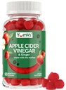 YUM-V'S Apple Cider Vinegar Gummies – ACV Gummies with Ginger " The Mother – Apoya el metabolismo, la vitalidad " Daily Wellness – Natural Apple Flavor Vegan, Non-GMO, Gluten-Free, Cider Gummy – 60 Conde