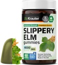 BIO KRAUTER Slippery Elm Gummies 4000 mg - 60 Cuenta 30 Días de Suministro - Digestive & Respiratory Soporte - Ulmus Rubra Gummies for Lungs - Slippery Elm Bark for Women & Hombre - Vegan, GMO-Free