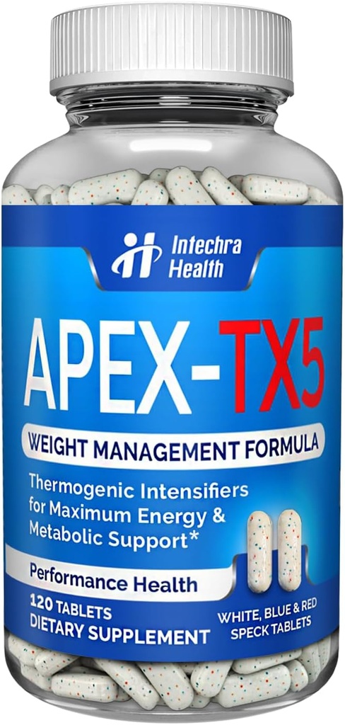 Tratamiento de peso Suplemento dietético 120 White Blue Rojo Speck Tablets Fabricado en los EE.UU. de alta calidad profesional