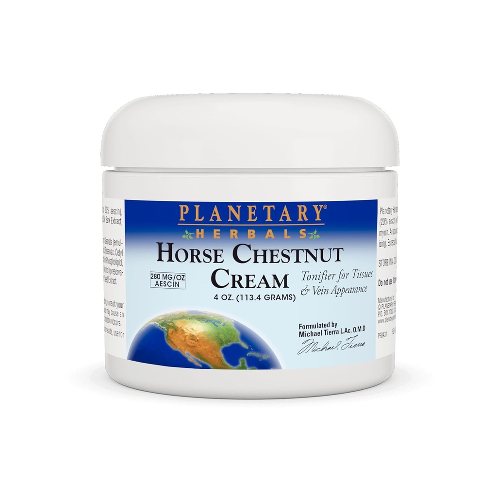 Herbals planetarios Caballo Chestnut Cream Tonifier - 4oz