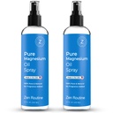 Pulverizador de aceite de magnesio puro 12oz (2 Pack) – Orgánica USP Grado Magnesio Spray, Magnesio tópico Glycinate, Aceite de magnesio para Pies, Cuerpo, Musculos & Leg Cramps – Hecho en EE.UU.