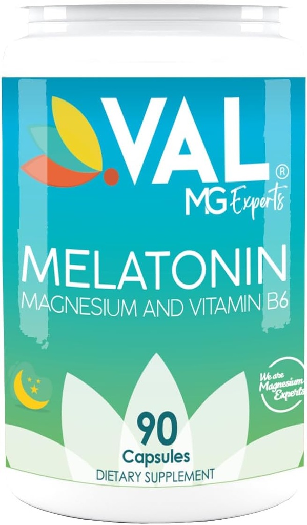 VAL Mg Expertos Melatonina 3 mg con vitamina B6 & Magnesium tención 90-Day Supply