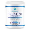 NutraScience Creatine Monohydrate Powder with BioPerine, Supports Lean Muscle Growth and Recovery, 60 Servings, 5000mg Por Serving, Unflavored, GMP sertified, Vegan Friendly, Non GMO