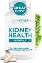 PUREHEALTH RESEARCH Kidney Health Fórmula - Solución completa de la limpieza del riñón del dissolver de piedras de riñón eficaz con Chanca Piedra Breaker para el último Kidney Support - 1 Bottle