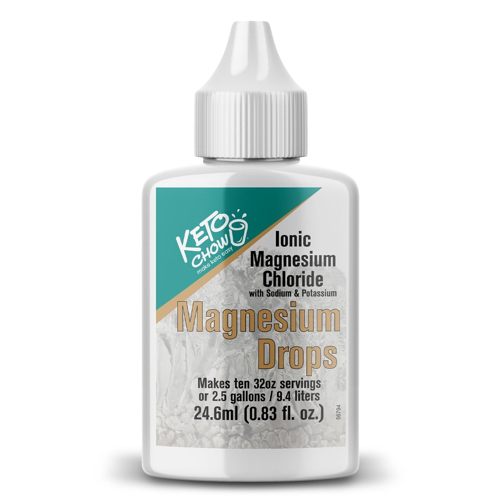 Keto Chow Ionic Magnesium Chloride Supplement Drops ← Proporciona Magnesio, Eletrolytes & Trace Minerals El cuerpo necesita ← Fuente de la Gran Sal del Lago de Utah Silencio Sobre el Contenedor Go Silencio 24ml Pocket Flask