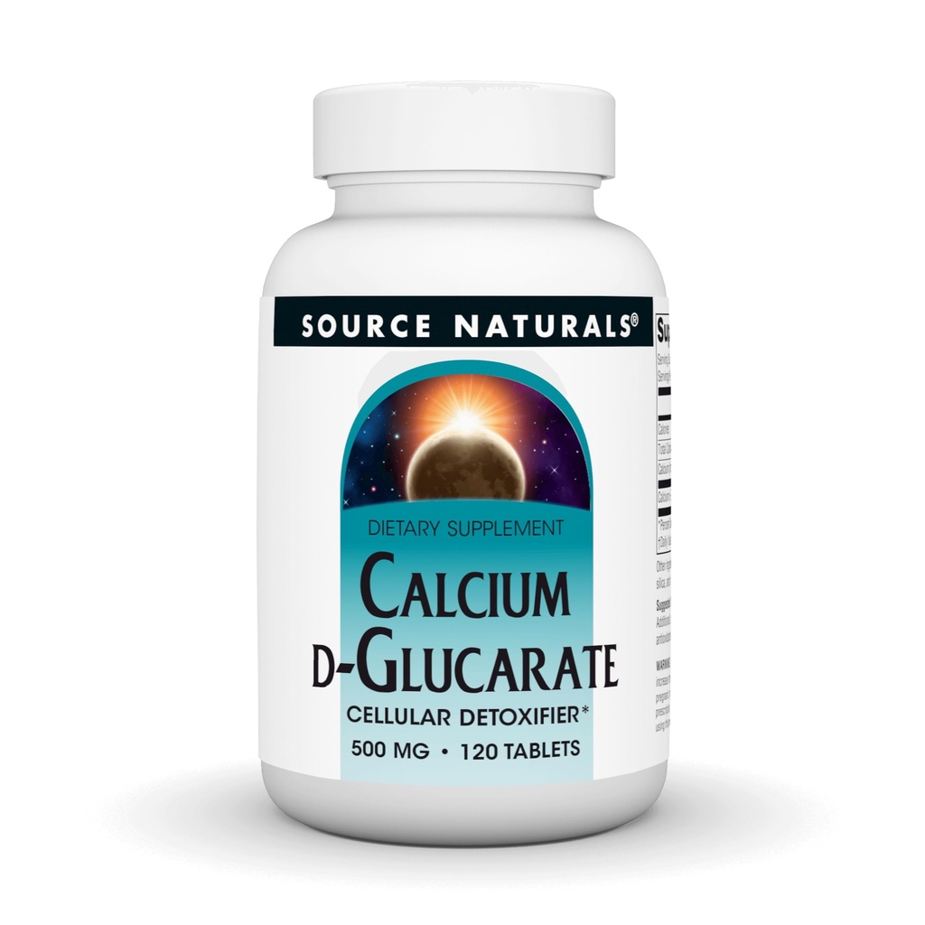 Source Naturals - Calcium D-Glucarate - 500 mg - 120 Tablets | Cellular Detoxifier*