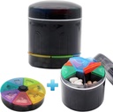 Caja de Píldora portátil extra grande con capas dobles 7 Caja de Medicina Organizador Mensual de Pill (Large Bottle)