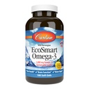 Carlson - EcoSmart Omega-3, 1000 mg Omega-3, Fuente Sostenible, Salud del Corazón, Función del cerebro &amp; Visión Apoyo, Lemon, 180 Softgels