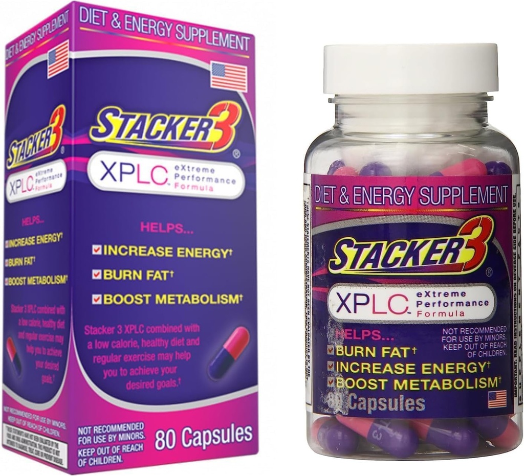 [BRSRAZQ6PJ6QMET4] Genérico Stacker 3 XPLC - 80 Capsules - Incluye la cuerda de salto