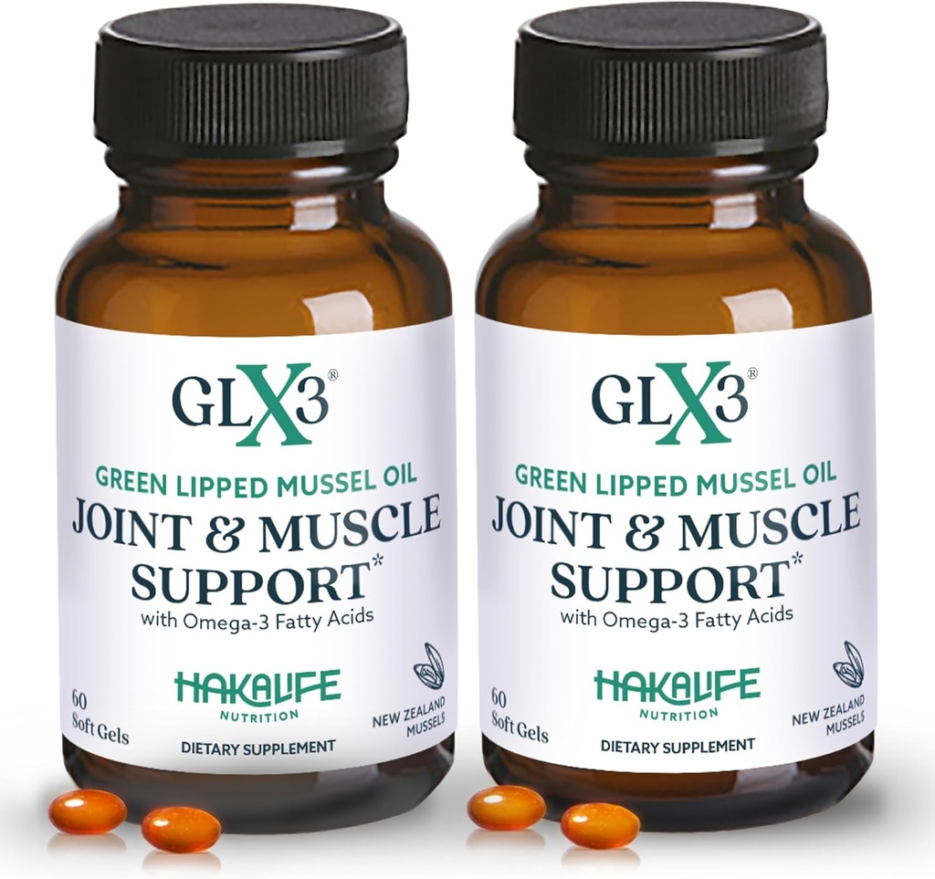 [BRSWGHA3CF5BAFDF] Soporte conjunto GLX3 Extra Strength Omega-3 Suplemento  Premium New Zealand Green Lipped Mussel Oil - Comfort, Flexibilidad, Recuperación de músculo - ETA EPA DHA Omega 3 cápsulas 2 meses