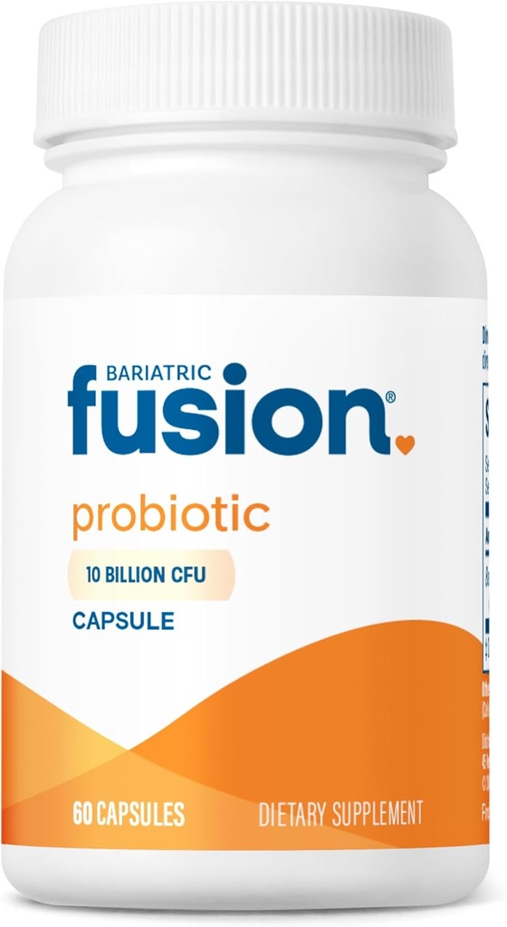 Bariatric Fusion Probiotic Capsule ← Fácil de Tragar Vitamina Bariatric TEN 10 Billones CFU ANTE Bacillus Coagulans ANTE Apoyo Digestivo & Immune Health TEN 60 Conde