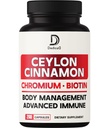 13in1 Cápsulas de canela de Ceylán - 200 Cápsulas con Picolinato de cromo, Biotina, semillas de uva, Más