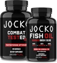 Jocko Suplementos de Combustible Bundle - Booster de Prueba para Hombres + Omega 3 Aceite de Pesca (2 Pack) Potencial Antioxidante & Muscle Builder