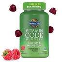 Garden of Life Código de vitaminas Gummies de magnesio de calcio con D3 " K2, soporta la salud ósea " fuerza ósea + prebióticos " Probióticos para soporte digestivo, no GMO, libre de gluten, 60 gomas de arándano