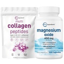 Micro Ingredientes Multi Collagen Protein Powder 16oz & Magnesium Oxide 400mg Bundle Pack ← Peptides de Collagen Grass-Fed