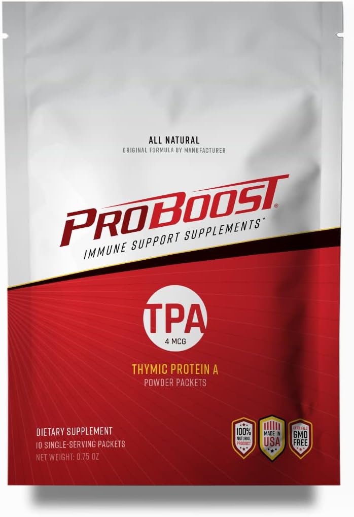 Proteína Témica Un Powder Packets (4 McG TPA) – Immune System Support Supplement - All Natural, Non-GMO Formula - 10 Packets