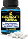 Suplementos de Fórmula Electrolítica - Stops Cramping Fast - 100 Easy to Swallow Salt Capsules con 12 Ingredientes de Naturalezas Mejores Fuentes - Keto Friendly y Sugar Gratis!