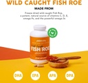 Paleovalley Wild Caught Fish Roe - DHA/EPA, Full Spectrum Omega -3 Ácidos grasos - Inflamación, Visión, Mood, Inmunity Boost - 28 Serviciones