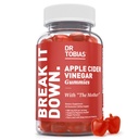 Dr. Tobias Manzana Vinagre Gummies con la Madre, 500 mg ACV por Serving, Plus Folate, B6, B12 &amp; Iodine, apoya la salud digestiva, Gut Cleanse & Detox, Vegan, 60 Gummies