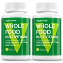 Multivitamina de alimentos integrales veganos para hombres, multivitamina metilada para hombres y mujeres, suplemento de frutas orgánicas y verduras, herb &amp; hongos Blend, omegas vegetales, todo natural, no transgénico, 180 conteo