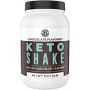 Keto Meal Replacement Shakes, Chocolate, 2lbs, Low Carb Keto Protein Shake Mix, MCT Powder, Grass Fed Hidrolyzed Collagen Peptides, Keto Breakfast Shake, 20g Fat, 14g Protein, 1 Net Carb Zero, Sugar