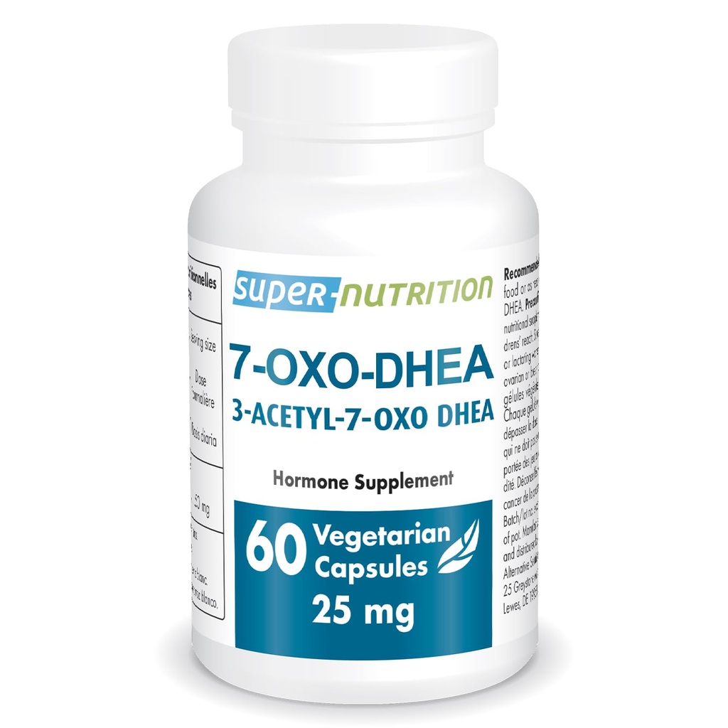 Supersmart 7-OXO DHEA 25mg - Avanzado DHEA Metabolite Suplemento No-GMO &amp; Gluten Gratis - 60 cápsulas vegetarianas