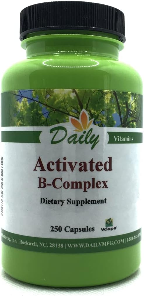 Fabricación diaria Activado B-Complex (Formas activadas de vitaminas multib) 250 cápsulas