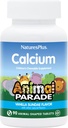NaturesPlus Animal Parade Calcium, Vanilla Sundae Flavor - 90 Animal-Shaped Chewable Tablets - Promueve Huesos Saludables - Vegan, Gluten Gratis - 90 Total Servings