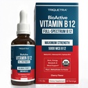 BioActive Vitamina B12 5000 mcg ← Contiene 3 BioActive Forms B12 Plus Methylfolate Cofactor - Metil B12, Adenosyl B12 & Hydroxy B12 ← Sublingual Form, Berry Flavor, Organic, Vegan (60 Servings)