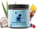 kin+kind Perro suplemento Polvo - Suplemento para perros & gatos para la inmunidad saludable - Soporte de la vejiga - Fórmula natural con arándano orgánico, arándano y coco - Hecho en EE.UU. - 4 oz (Medio)