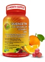 Quercetina con Bromelaina Vitamina C y Zinc Enriquecida con alimentos integrales orgánicos - 1215 mg por ser - Quercetina Fitosome 500mg cápsulas con jengibre y Flavonoides para soporte inmunitario - 120 Conde